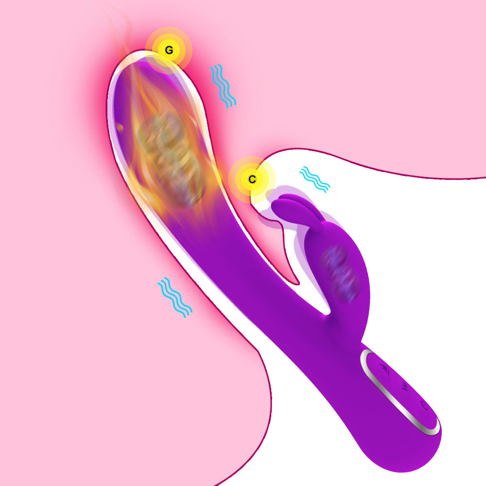 7 Frequencies Rabbit Vibrator with 42℃ Heating V8