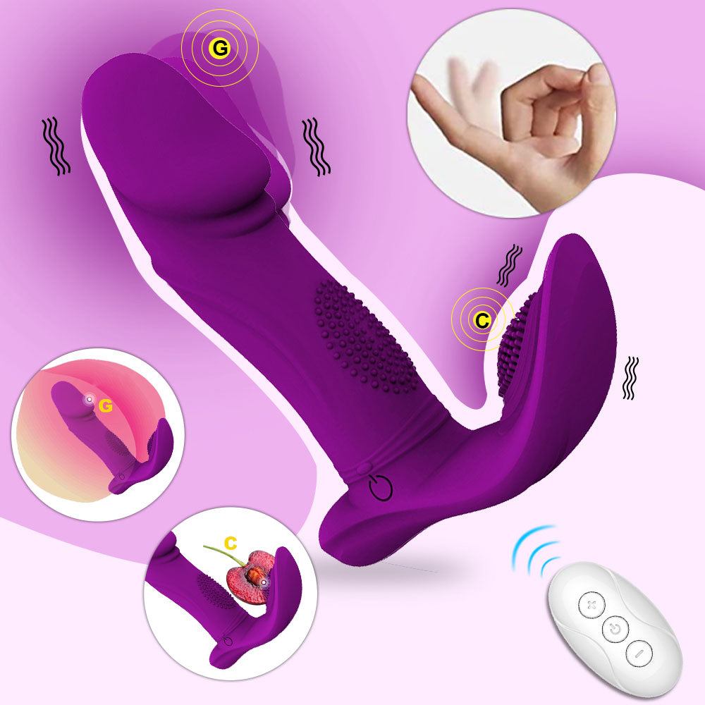 Wearable G Spot and Clit Dual Vibrator with Remote Control W5