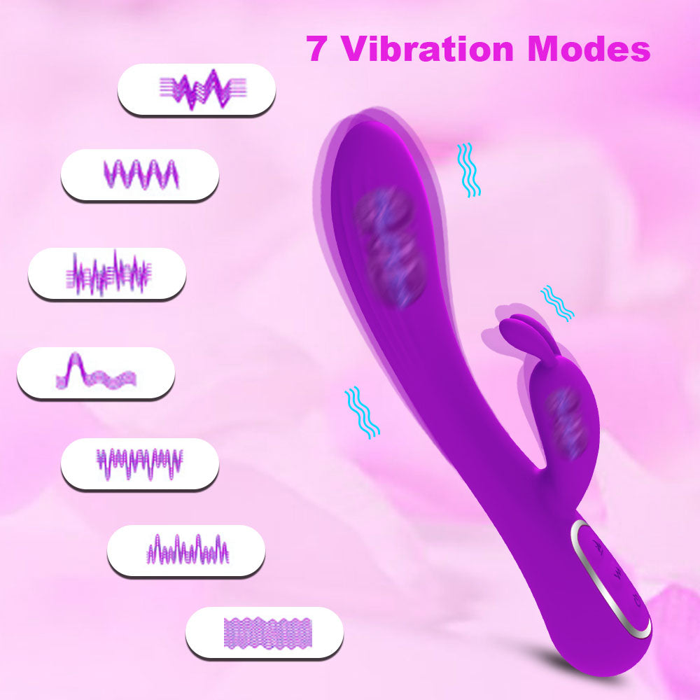 7 Frequencies Rabbit Vibrator with 42℃ Heating V8