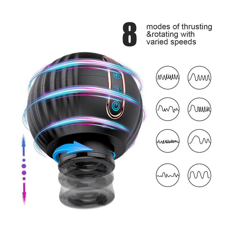 Telescopic and Rotating Male Masturbator Discreet Speaker Shape K1