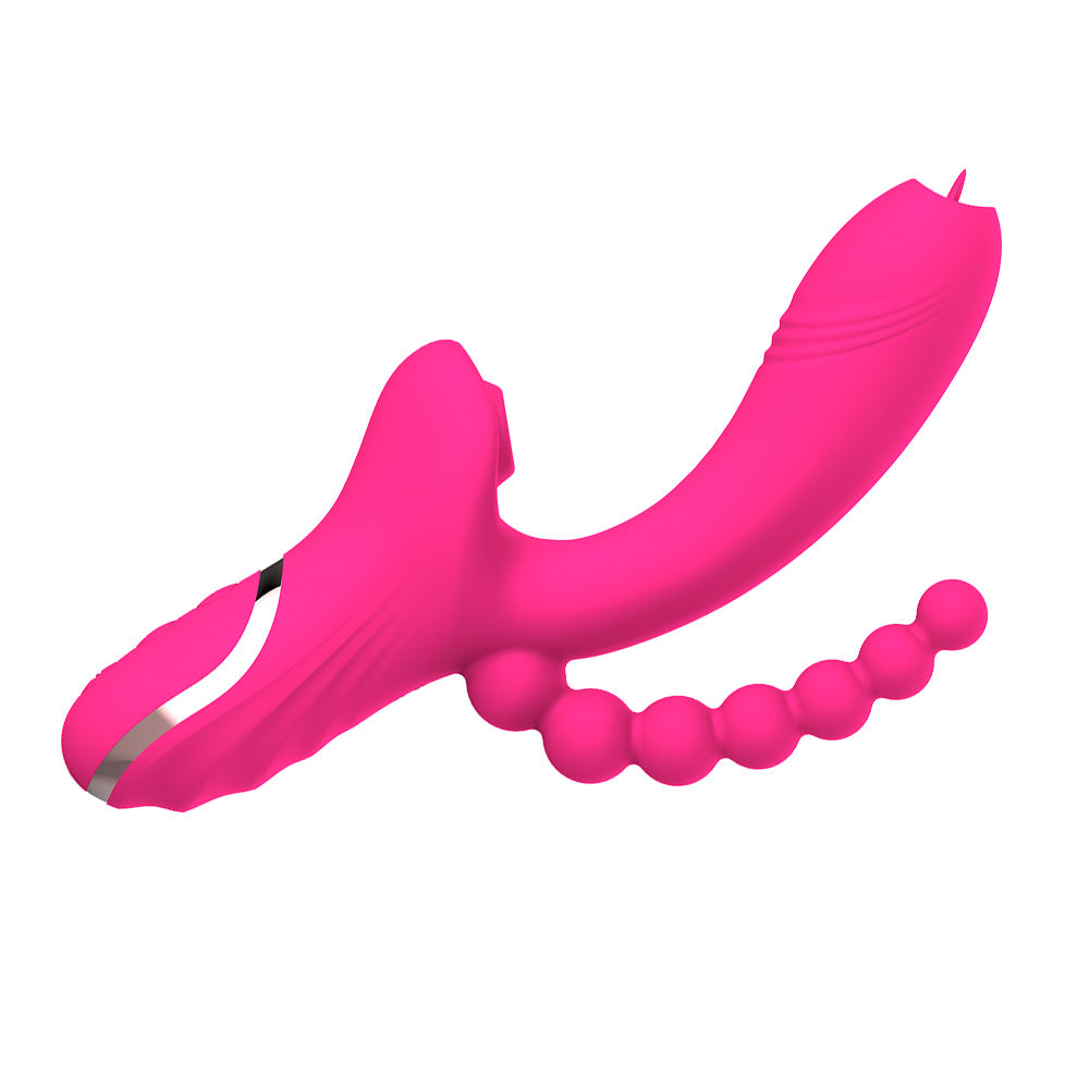 Tongue Vibrator with Clitoral Stimulator & Anal Beads V2