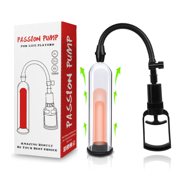 Male Penis Pump Manual Penis Enlarger Vacuum Stimulate Masturbation Penile Trainer