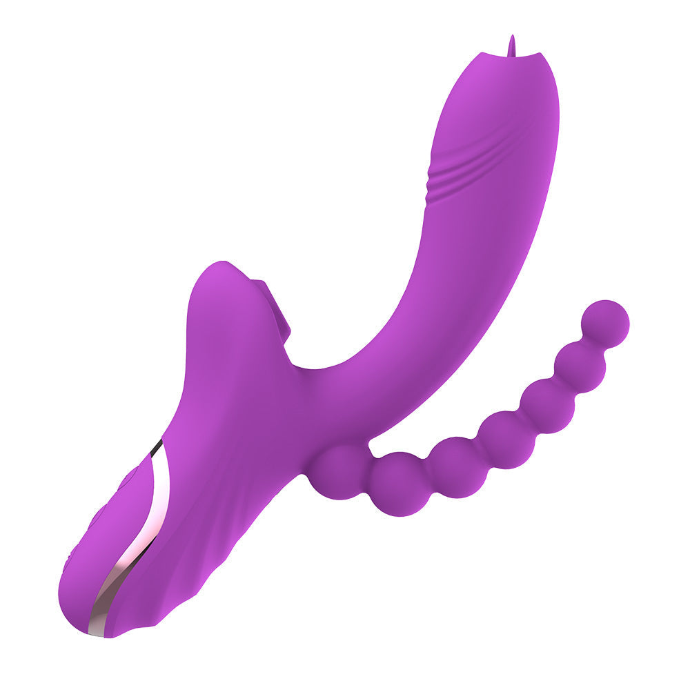 Tongue Vibrator with Clitoral Stimulator & Anal Beads V2