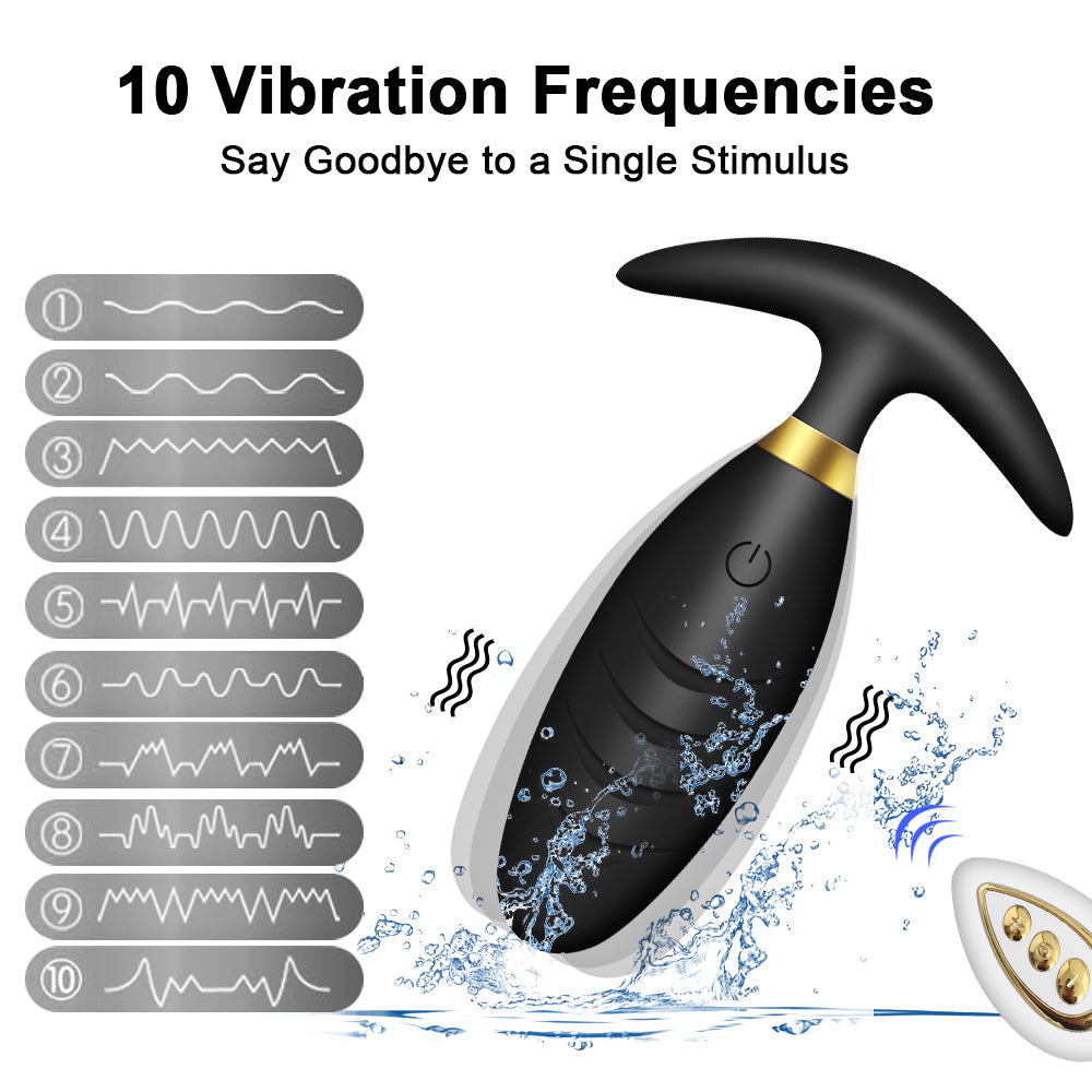 Remote Control Vibrating Butt Plug Thruster - A2