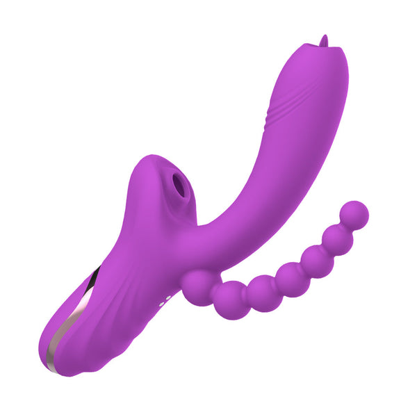 Tongue Vibrator with Clitoral Stimulator & Anal Beads V2