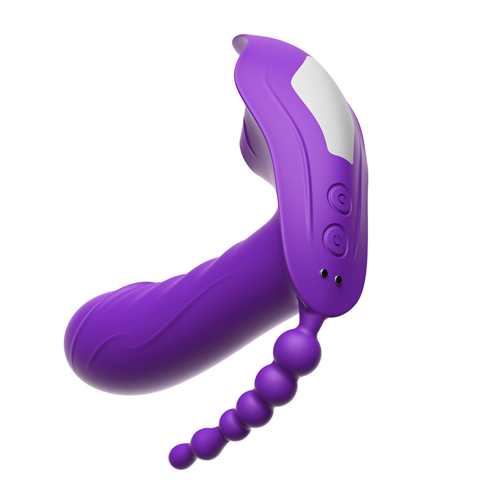 Wearable App Controlled Vibrator with Clit Sucker & Anal Beads - W1