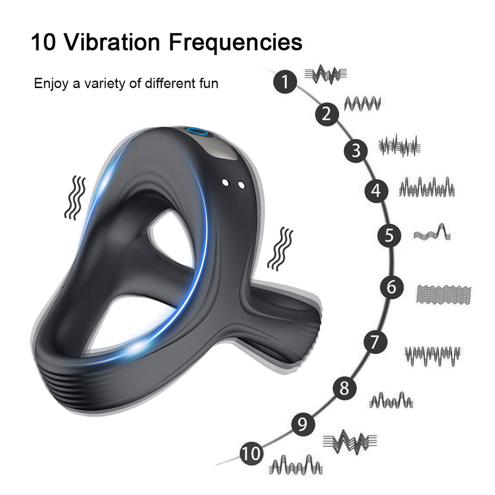 Vibrating Cock Ring with 10 Vibration Frequencies R1