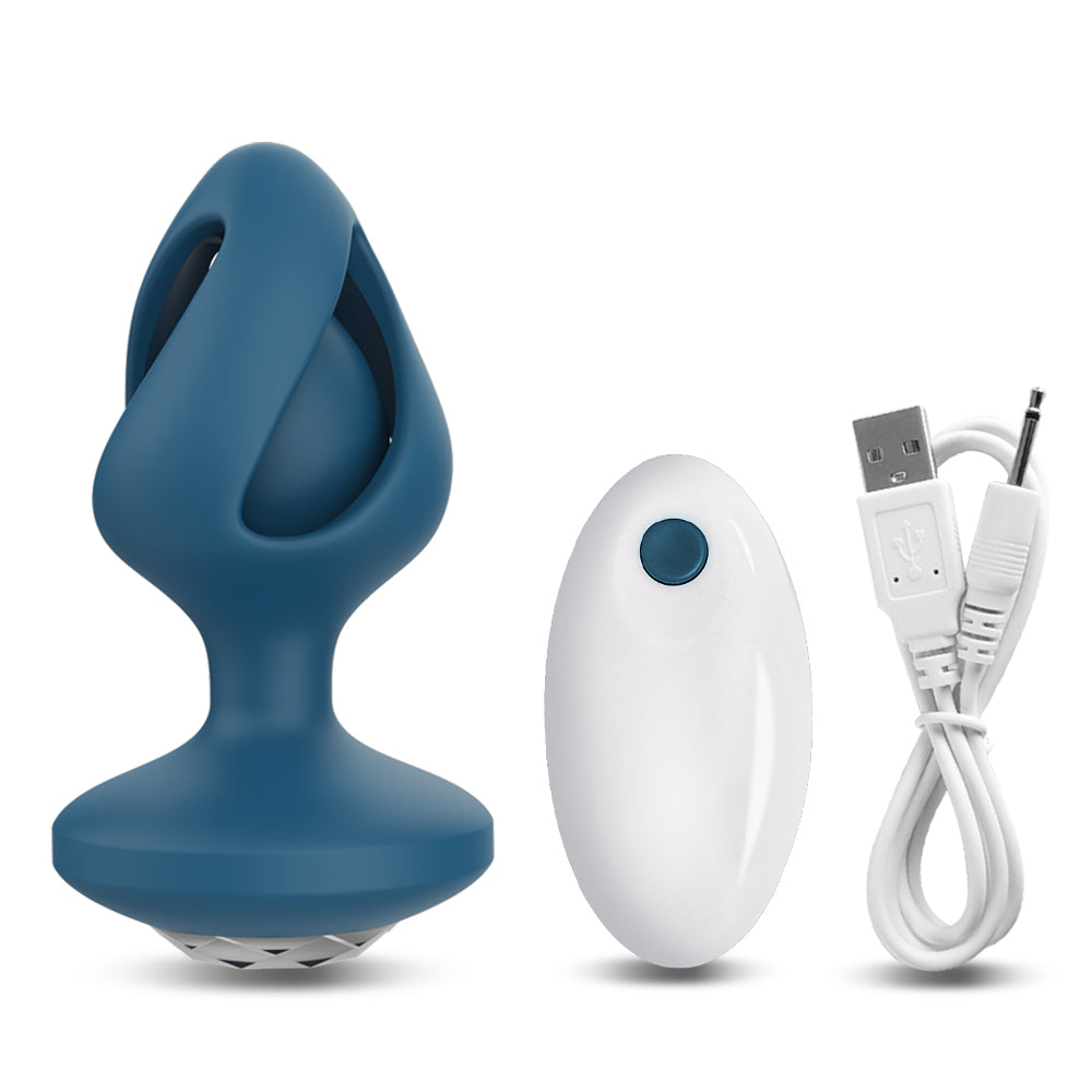 Vibrating Hollow Butt Plug with Remote Control - A3